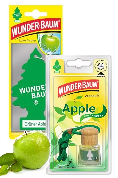 WUNDER BAUM ZIELONE JABŁKO ZESTAW ZAPACHÓW DO AUTA