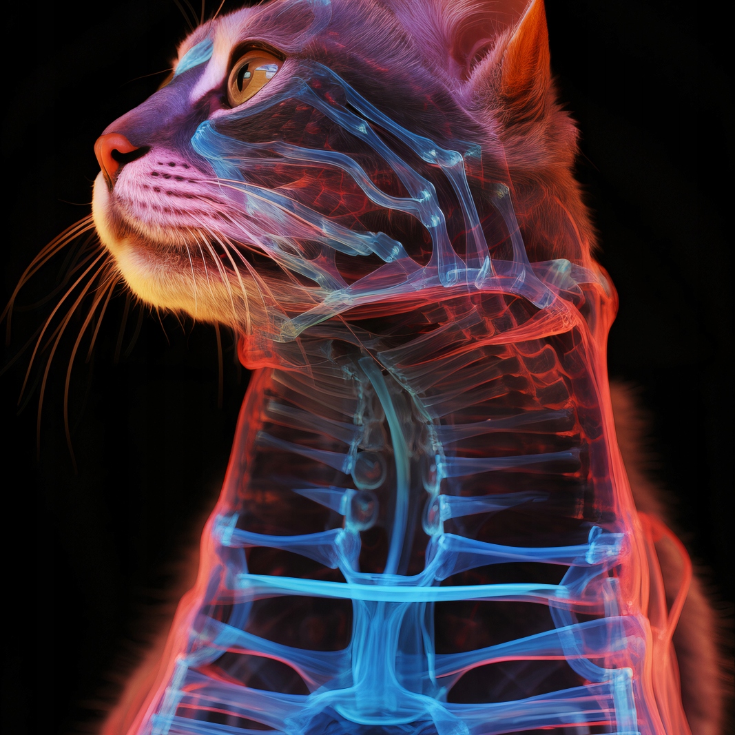Plakát 90x90 cm Anatomie kočky
