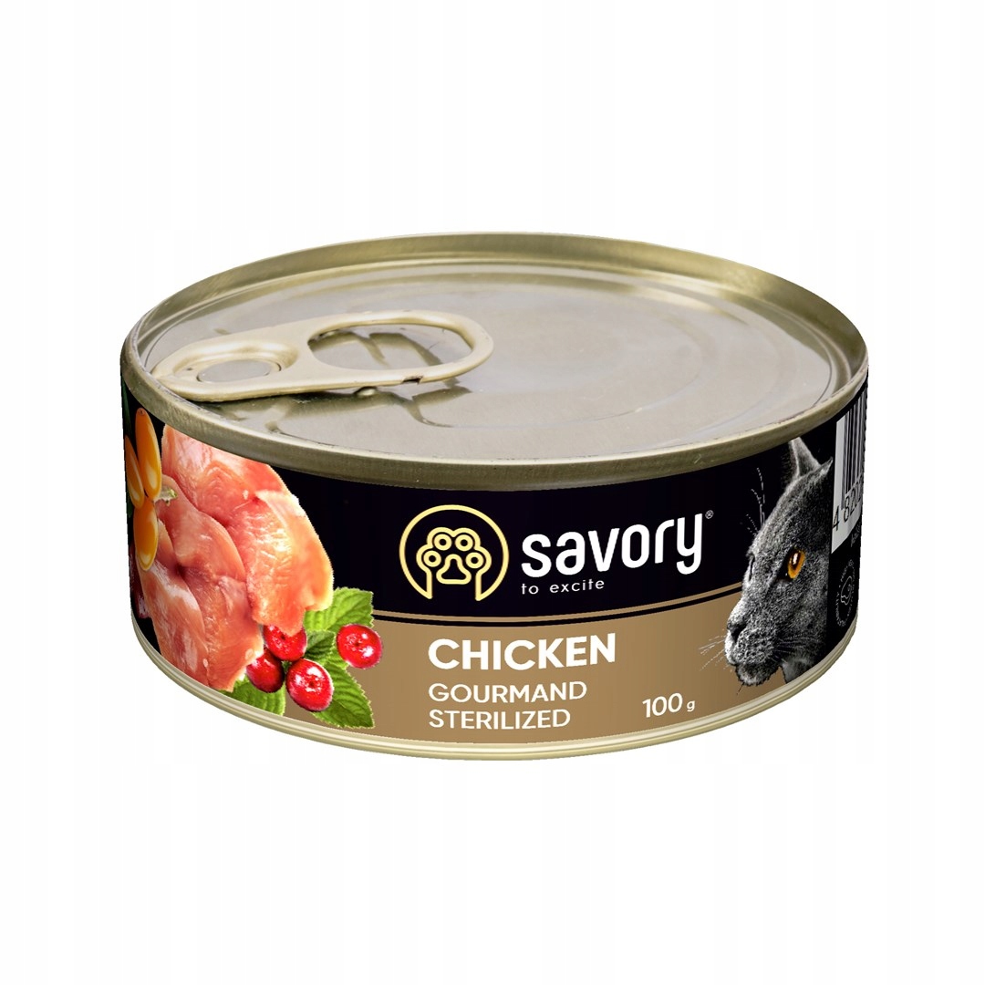 Levně Savory mokré krmivo pro kočky sterilised kuře 24x100 g