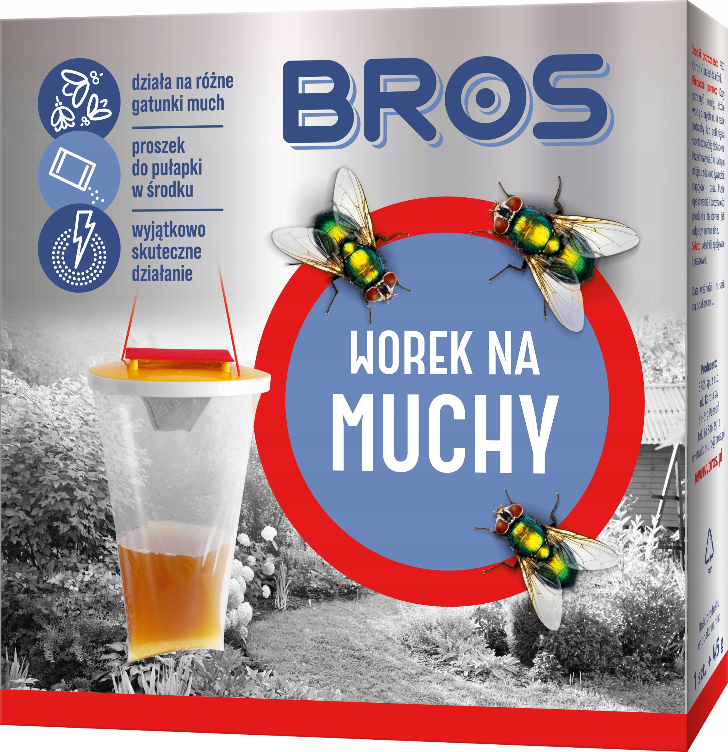 Bros Worek, pułapka na muchy plus przynęta