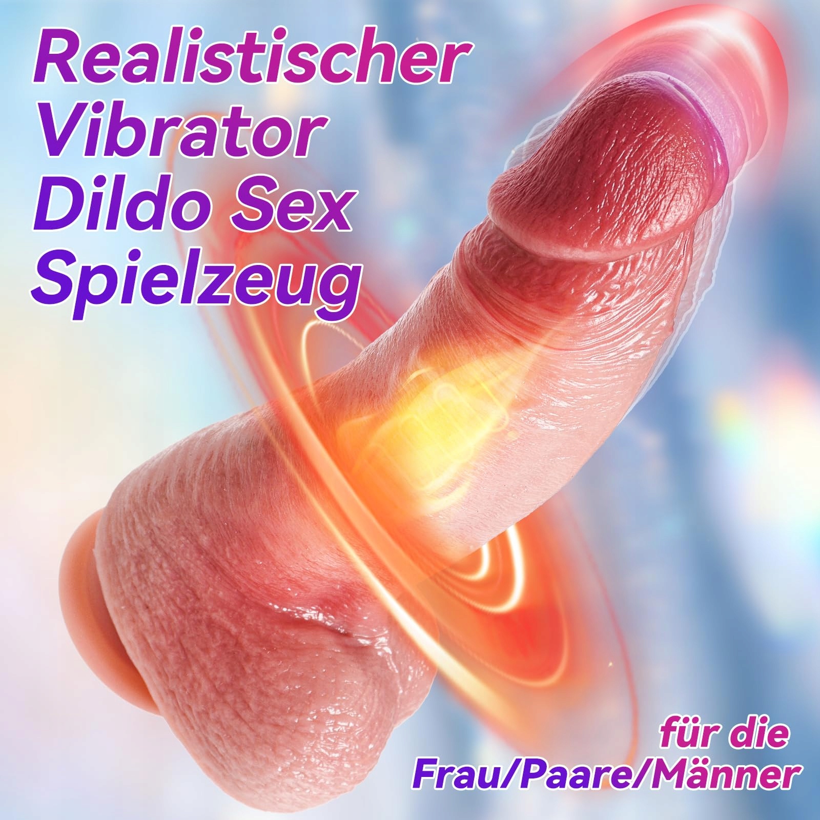XXL REALISTYCZNY WIBRATOR DILDO 21CM SILIKONOWY Z PRZYSSAWKĄ DLA KOBIET — miniatura 2
