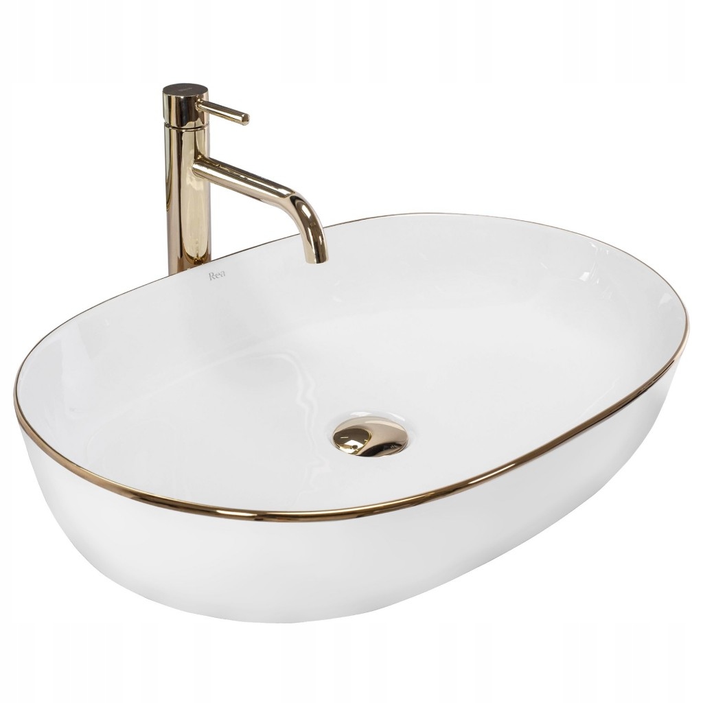 Umývadlo na dosku Cleo White Gold Edge Rea -U6211) /po/