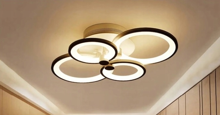 LAMPA LED PLAFON SUFIT ŻYRANDOL PILOT 4x RING Kolekcja 2024