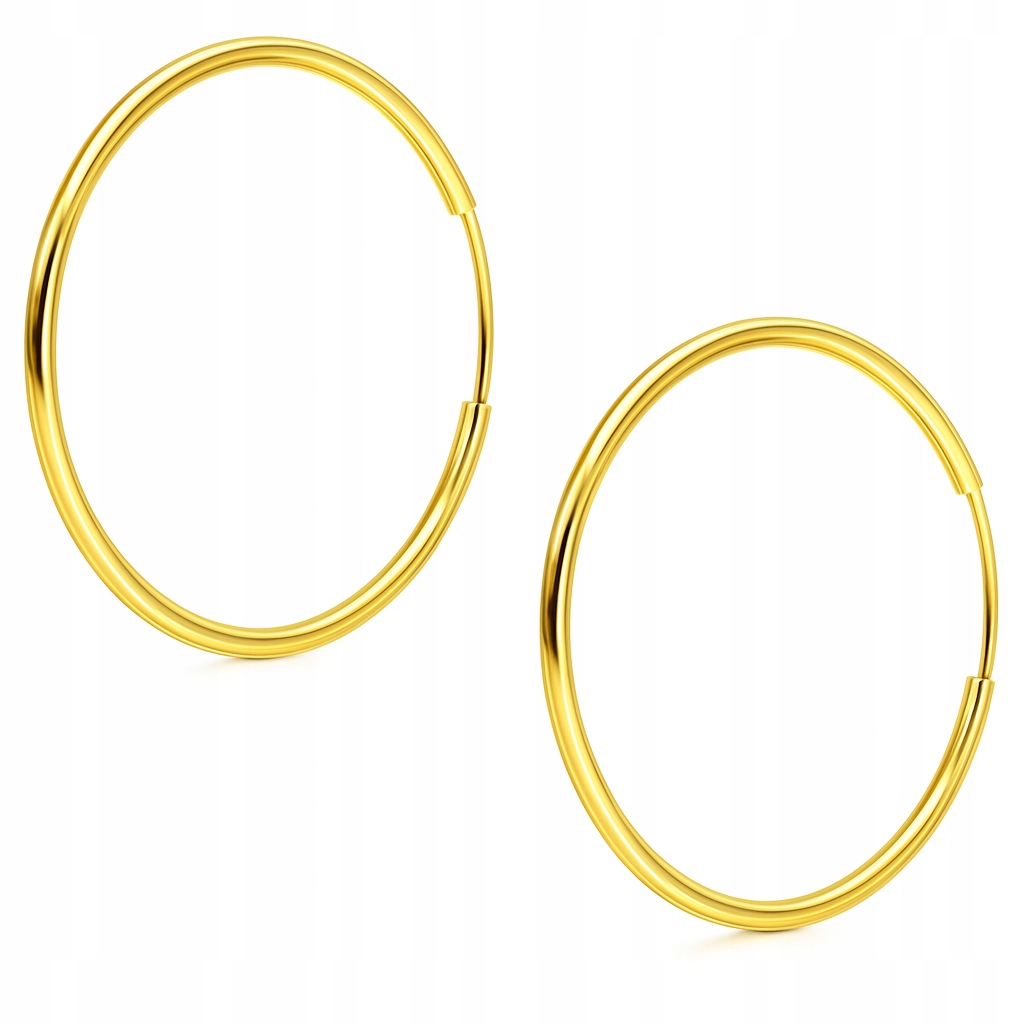 Zlaté kruhové náušnice Pr. 585 30 mm