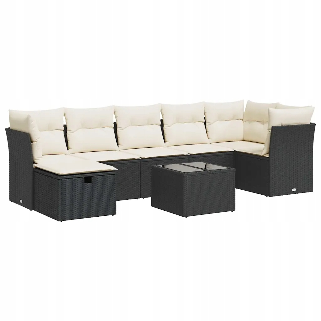 Zahradní nábytek set Ratan Pe Černý 55x55x37 cm
