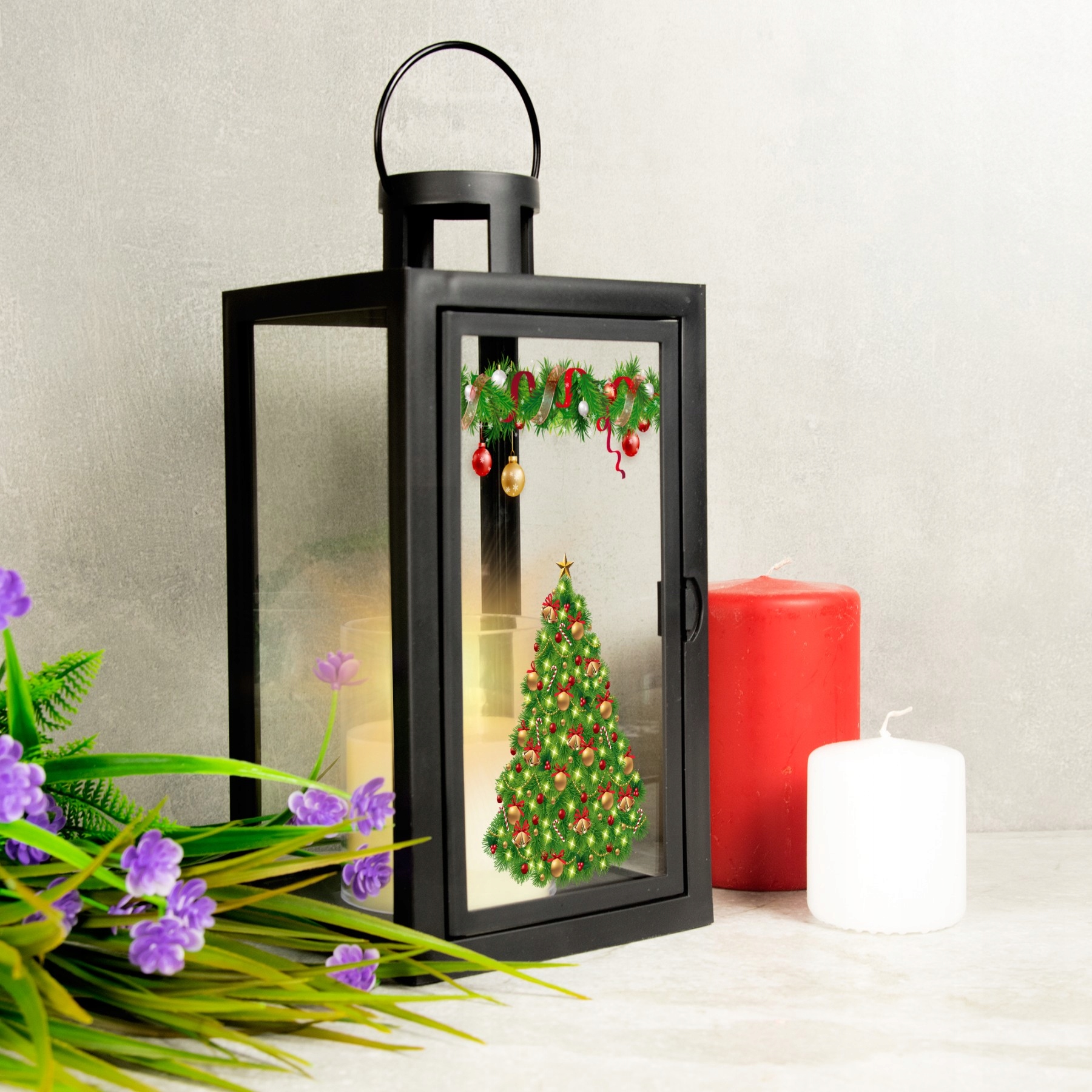 LATARENKA ŚWIĄTECZNA DEKORACYJNA NA ŚWIĘTA LAMPION OGRODOWA LATARNIA Marka Decortrend