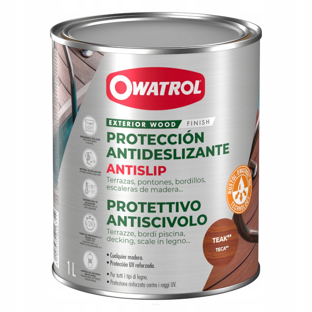 Owatrol Antislip 1L protiskluzová ochrana pro venkovní teakové dřevo