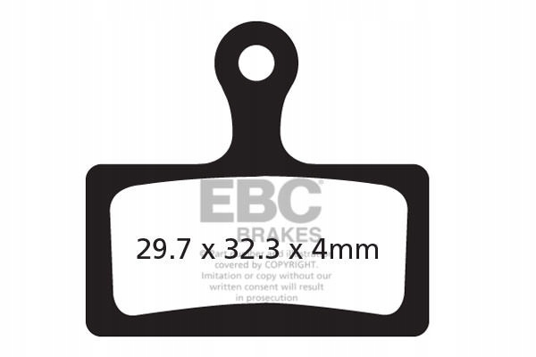 CFA614R Klocki hamulcowe rowerowe (organiczne wyczynowe) Ebc Brakes