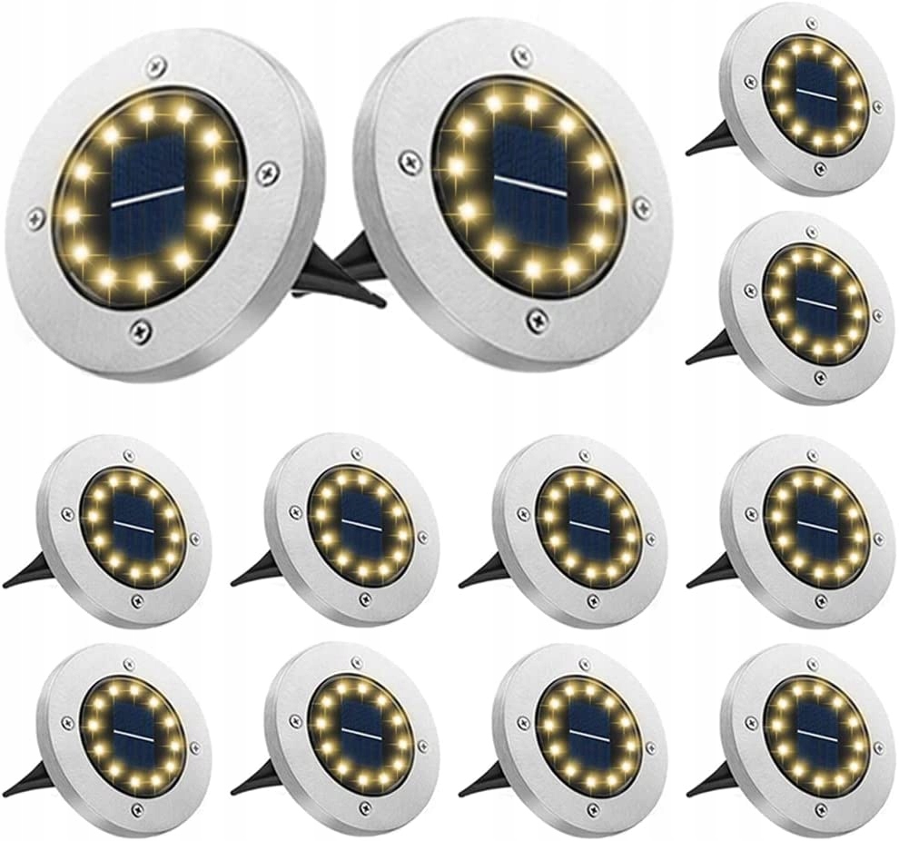 

12 X Lampki Solarne Ogrodowe Do Ogrodu Led Wbijane