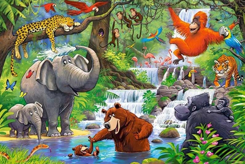 

Puzzle Maxi 40 Zwierzęta Dżungli Trgrys 4+ Castor