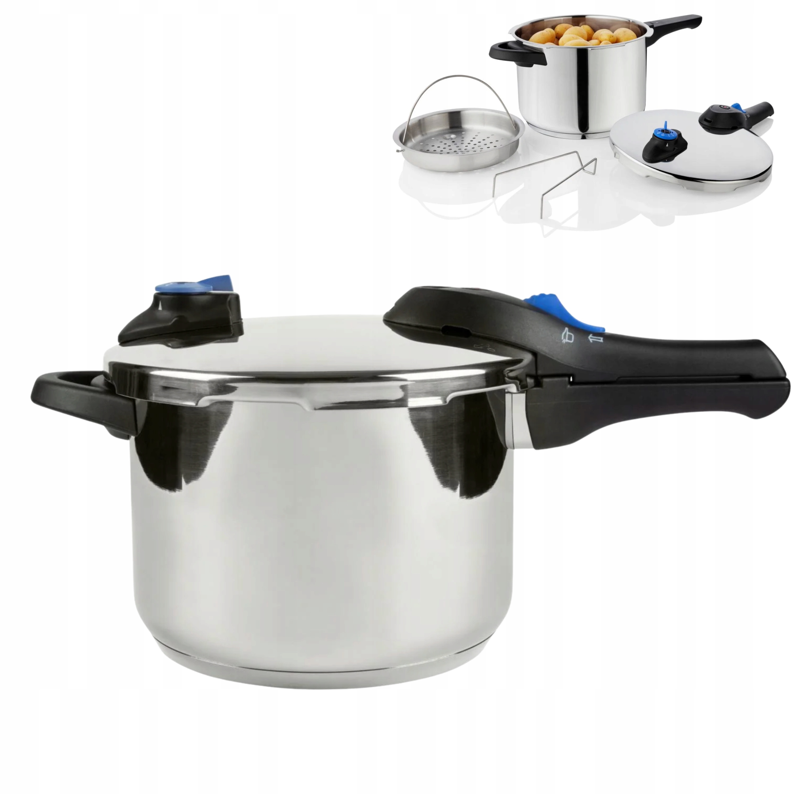 Domáci Rýchlovarný Hrniec 6 L 22 CM Na Indukciu, Parná Vložka Livarno Home