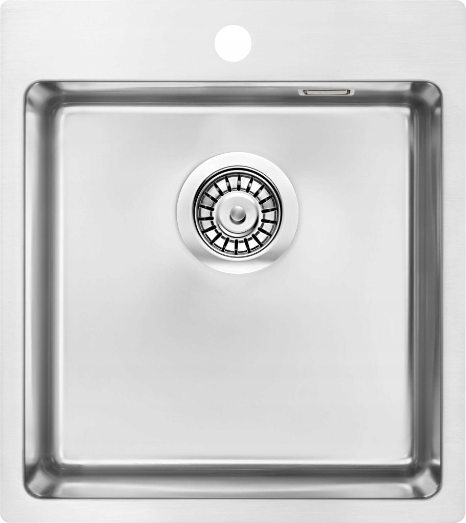 Olfato kartáčovaný satén 1-komorový dřez z nerezové oceli (z)