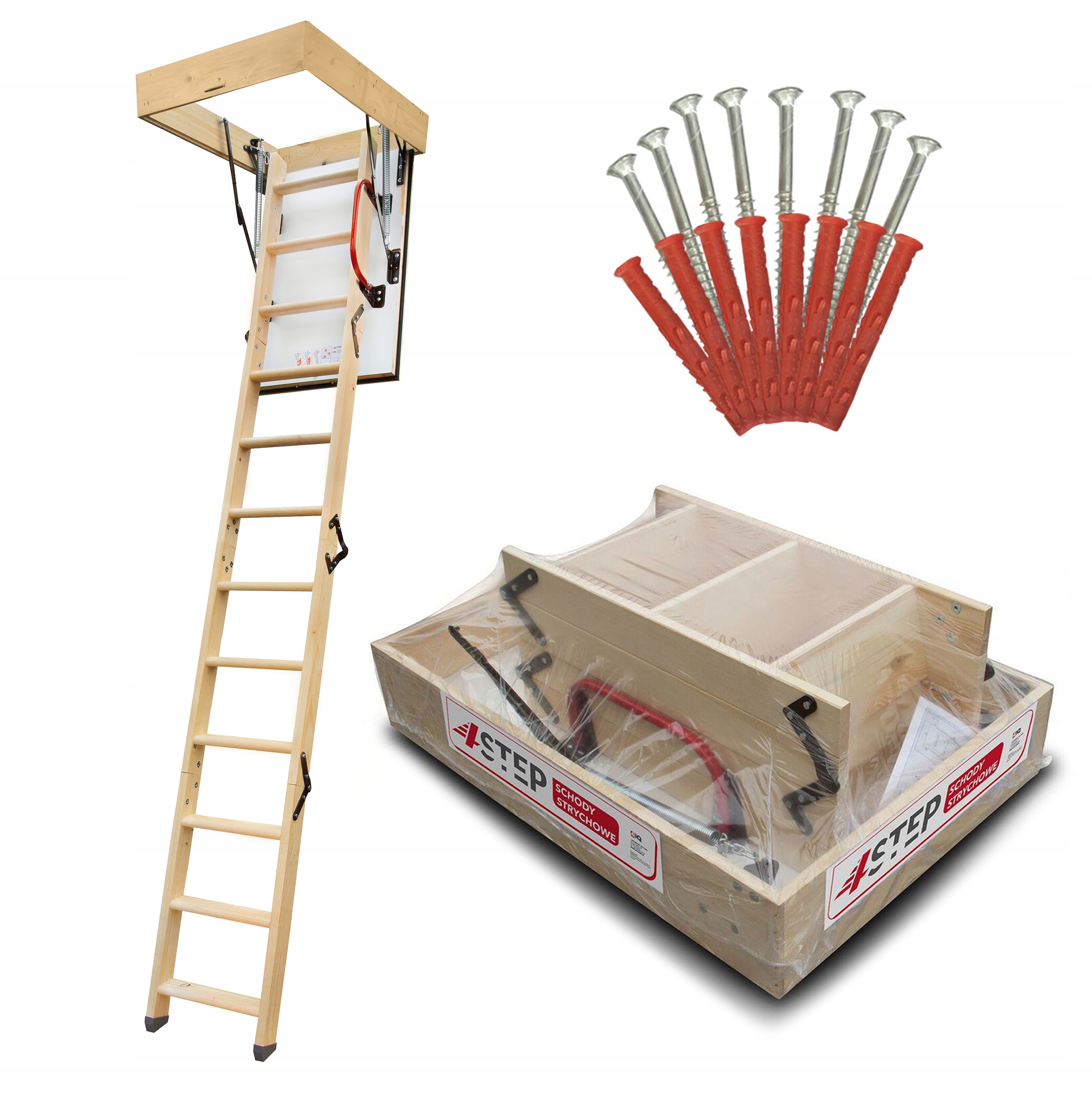 Pasivní Půdní schody Extra 0,86 W/m2K 46 mm 90x70 Výstup Šrouby Bonus