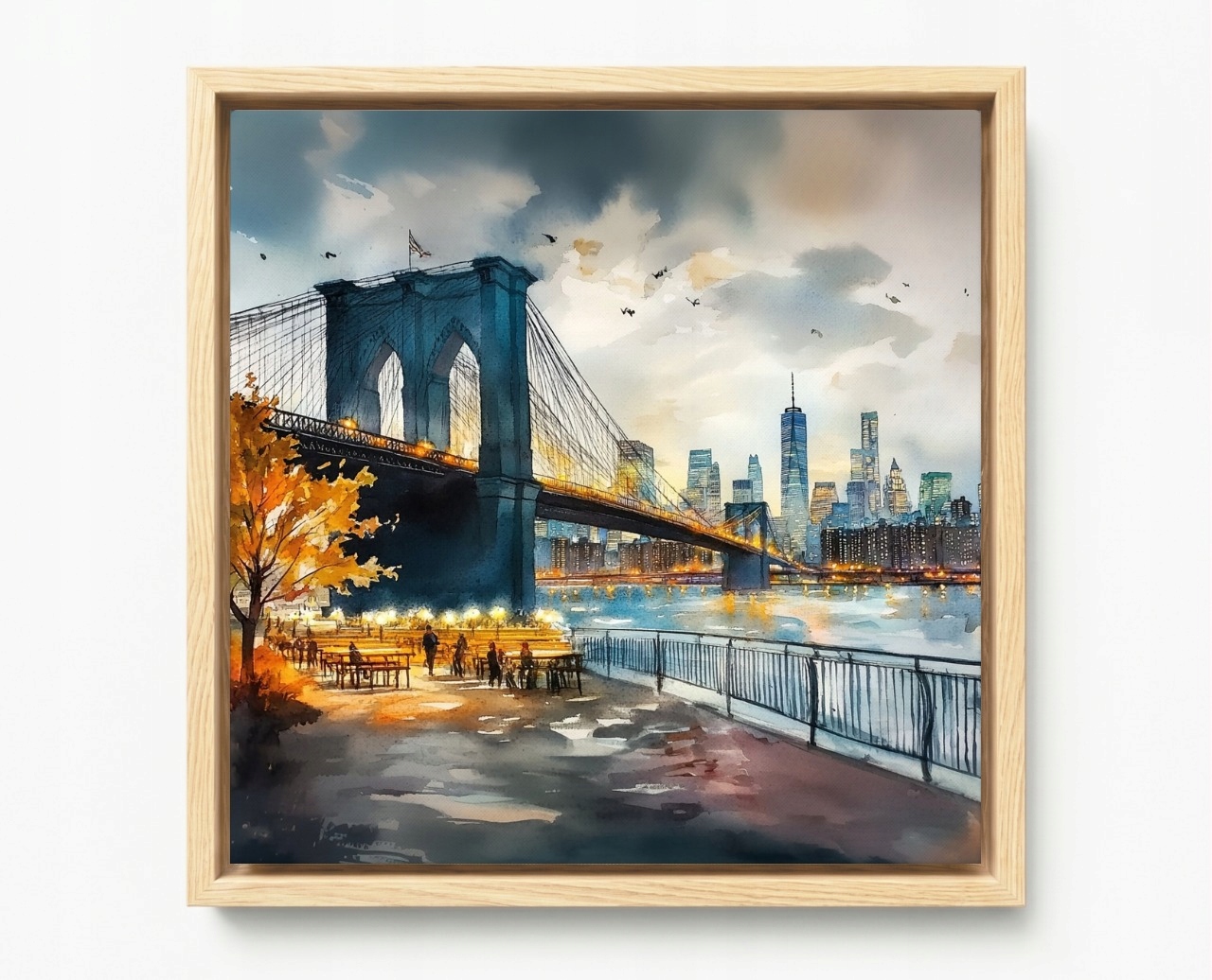 Obraz Rama American Box Pohľad New York Nyc Manhattan Most Brooklyn 60x60