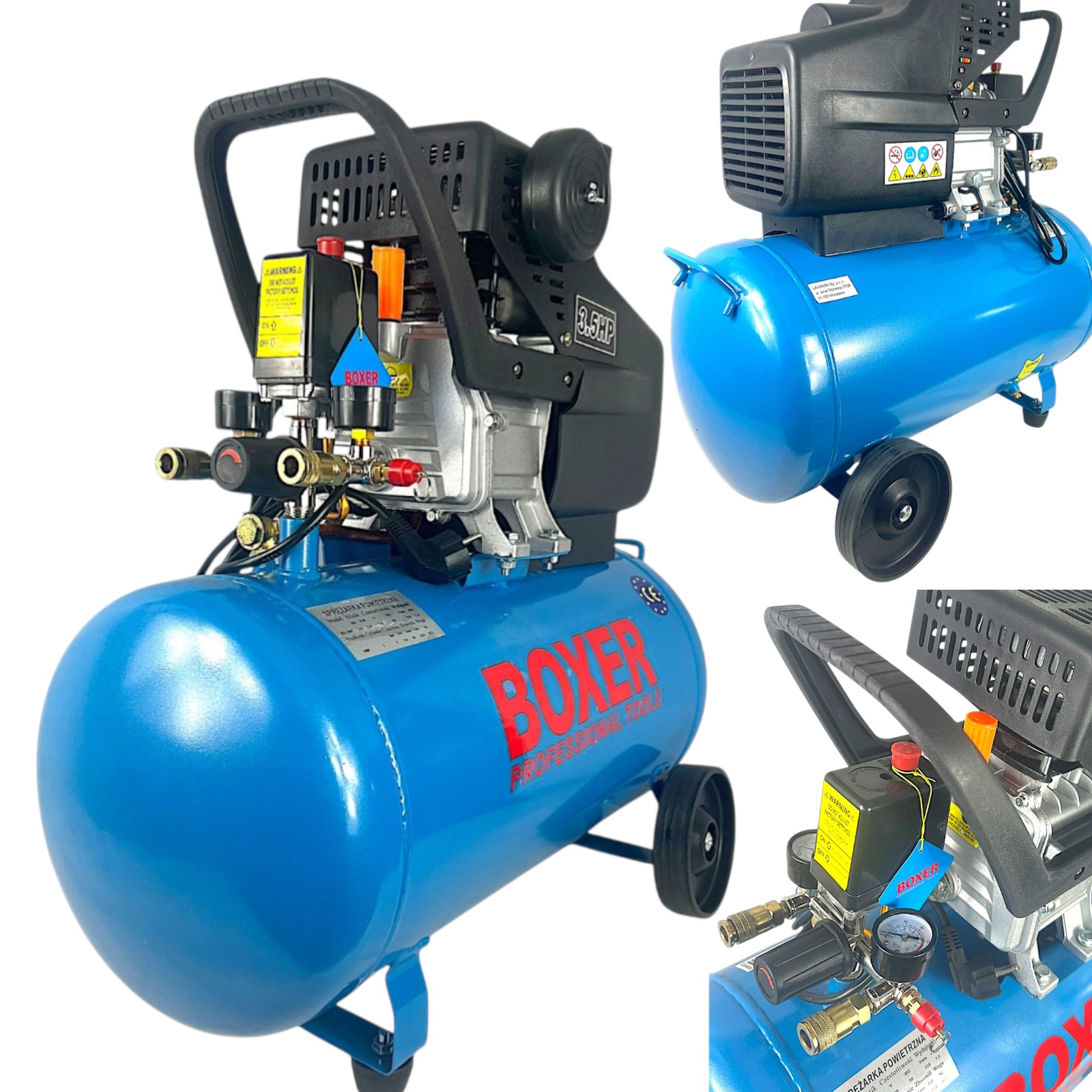 Kompresor Olejowy 60L Sprężarka Powietrza 50 Garażu Warsztatu 8 Bar Wydajny