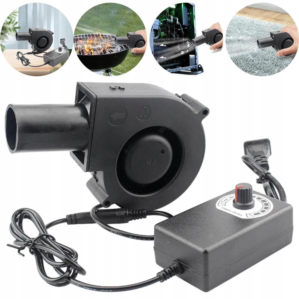 DMUCHAWA WENTYLATOR TURBINA 12V 15 W CZARNY