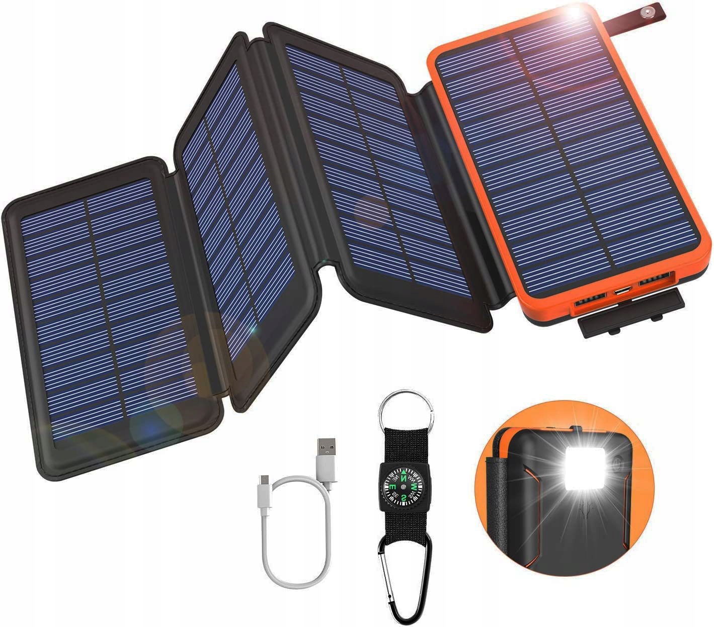 SOLARNY POWERBANK, 25 000 MAH ŁADOWARKA SOLARNA