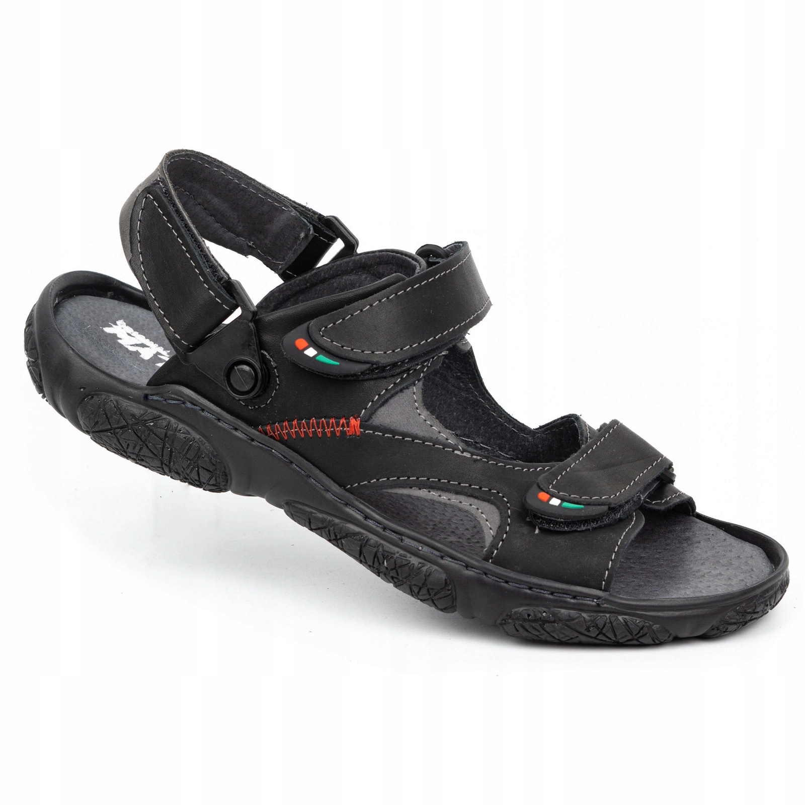 

Sandały klapki Skórzane dla kierowcy czarne 45