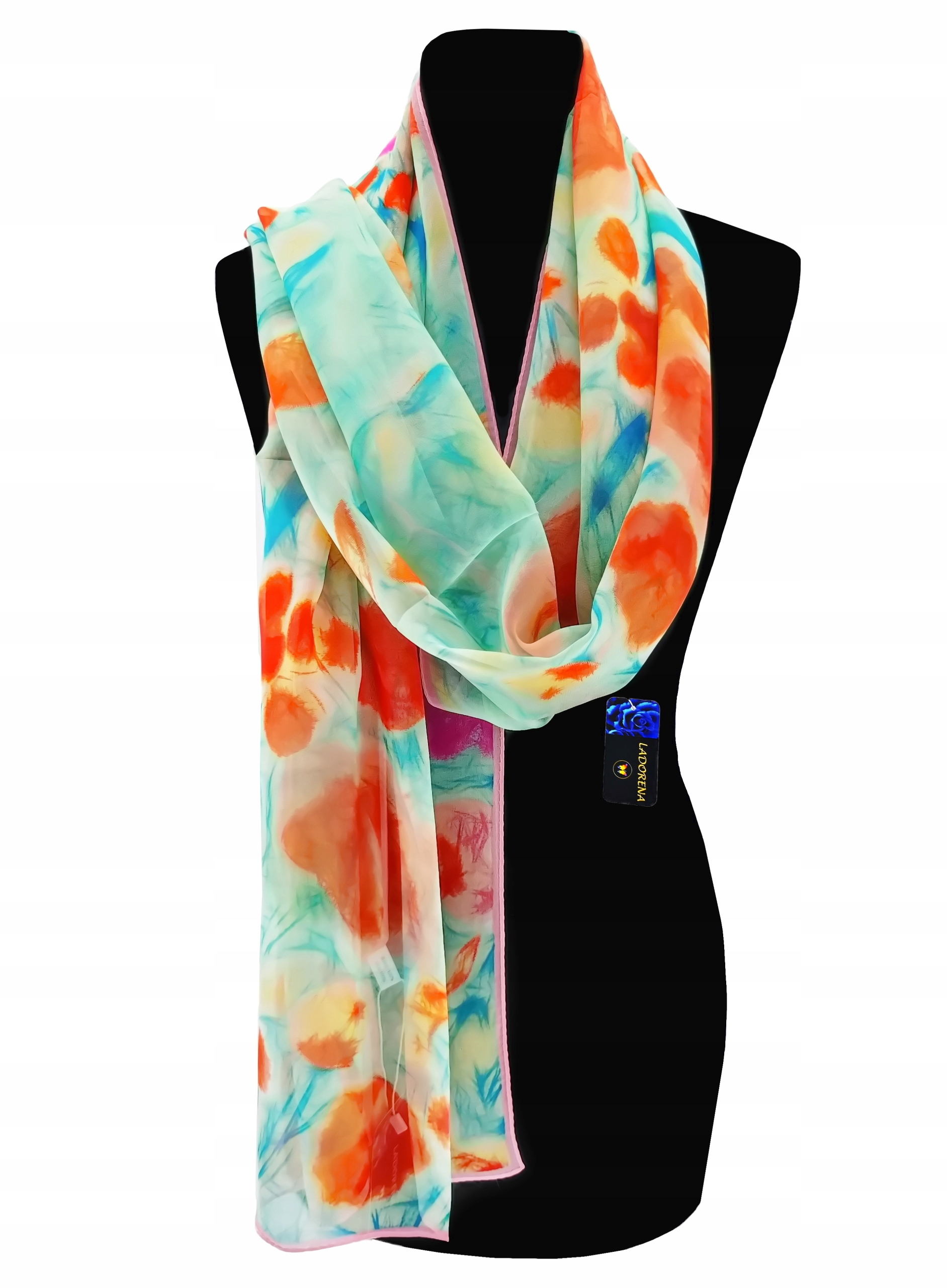 SZALIK JEDWABNY SZAL 100% NATURALNY JEDWAB MORWOWY JAKOŚĆ Model LDHL76003