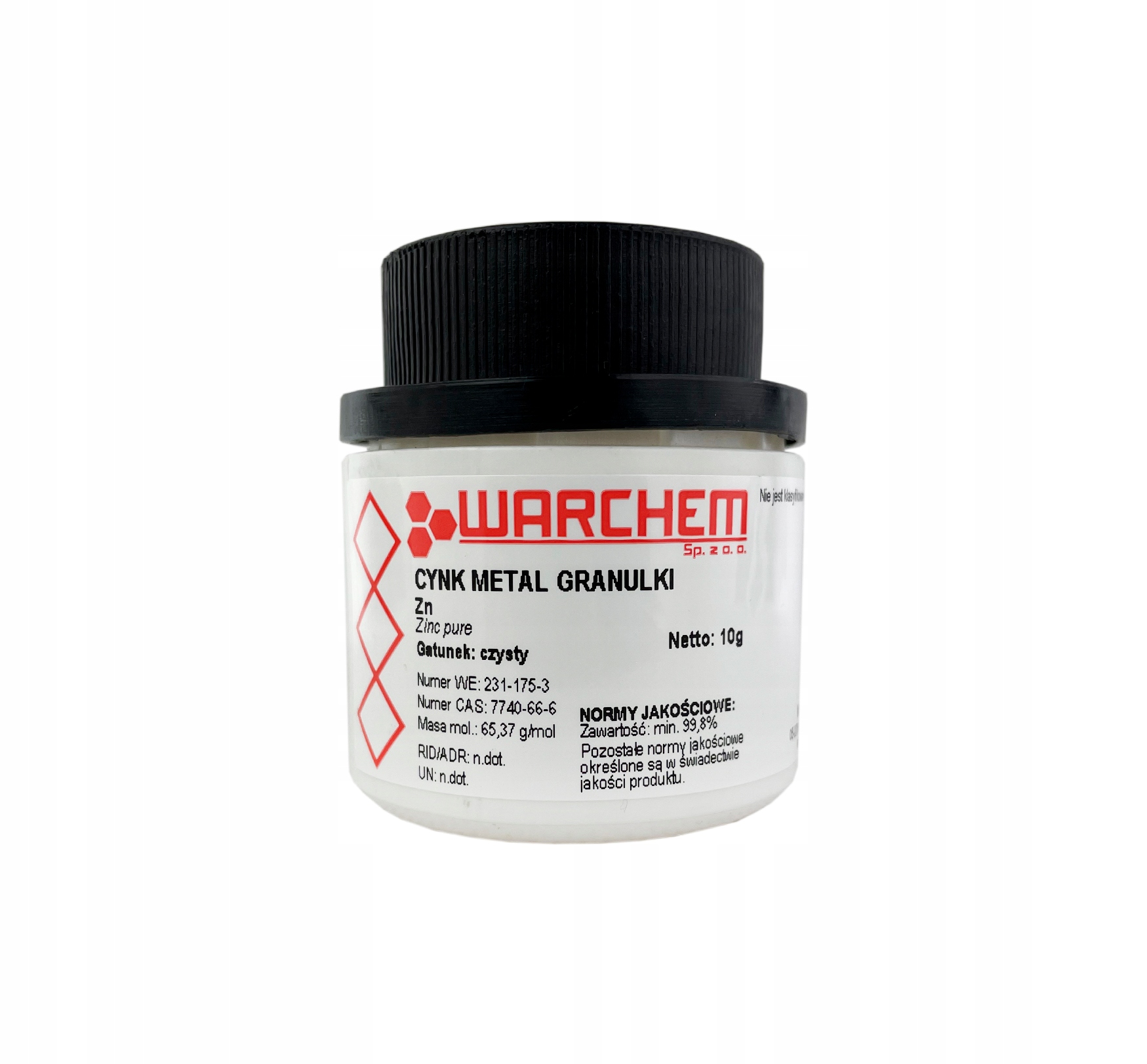 

Cynk Metal Granulki czysty 10g