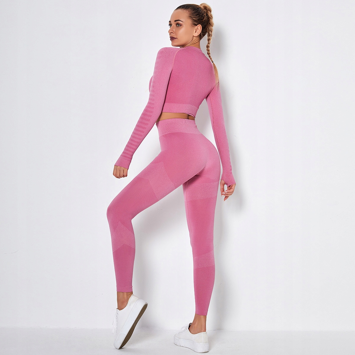 LEGGINSY damskie LEGINSY sportowe KOMPLET SPORTOWY push up Z WYSOKIM STANEM Rozmiar S