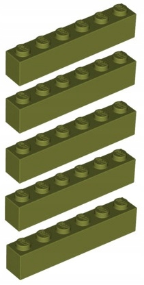 

Lego Klocek 1x6 Oliwkowy (3009/6020143) x5