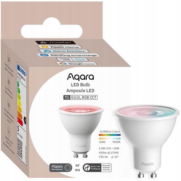 Aqara Led Bulb T2 Rgb Cct GU10 Led žárovka Thread, Zigbee, Bluetooth, 4