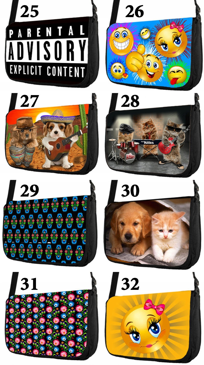 TORBA NA RAMIĘ A4 MŁODZIEŻOWA LISTONOSZKA # 2018 Kolor okuć inny