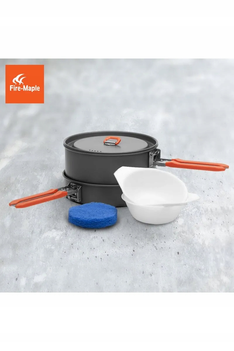 Fire-maple Zestaw naczyń turystycznych Feast orange