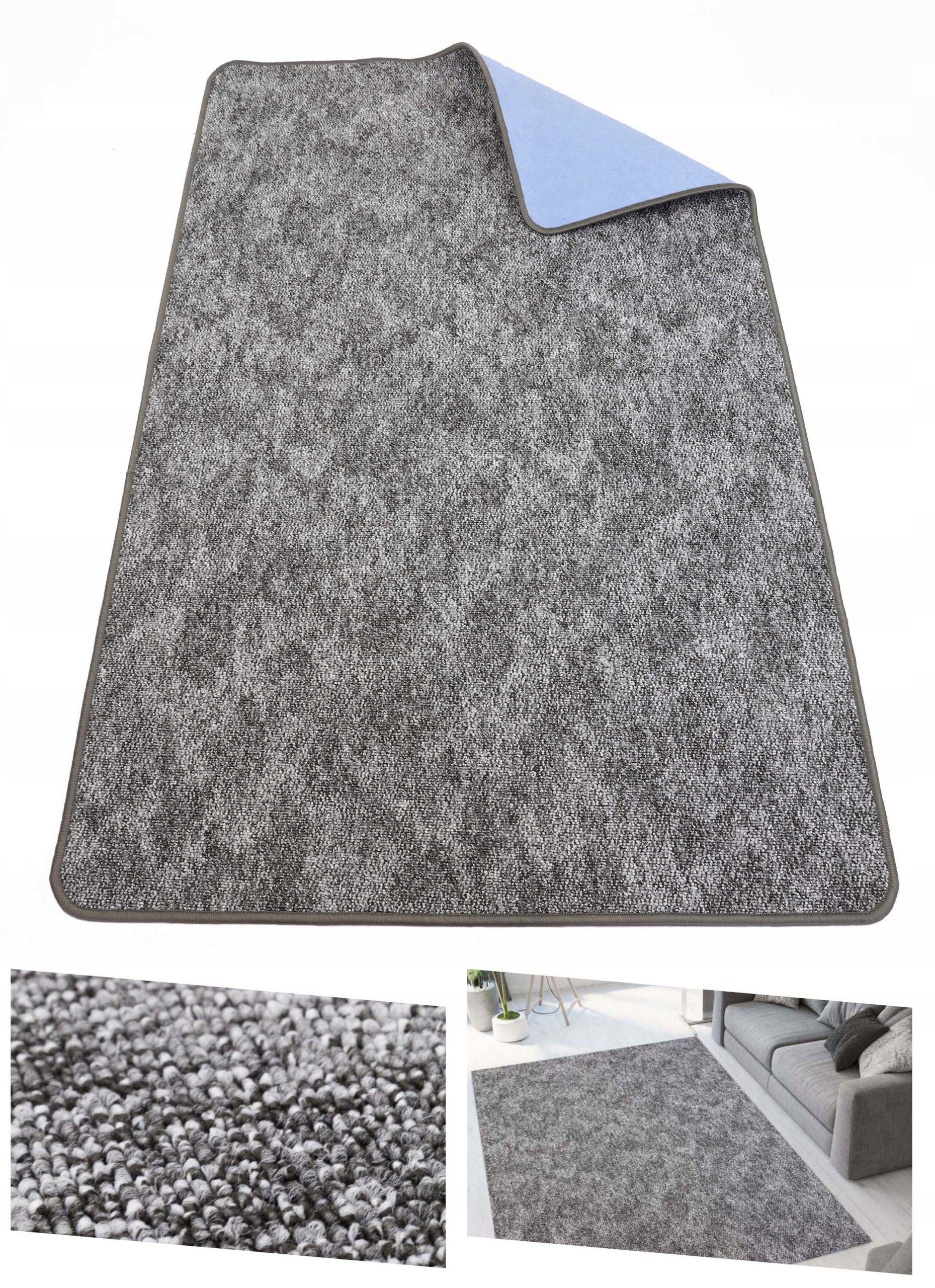 Loftový Koberec Grafitový 120x120 – Poutkový, do kanceláře i domácnosti Marcello