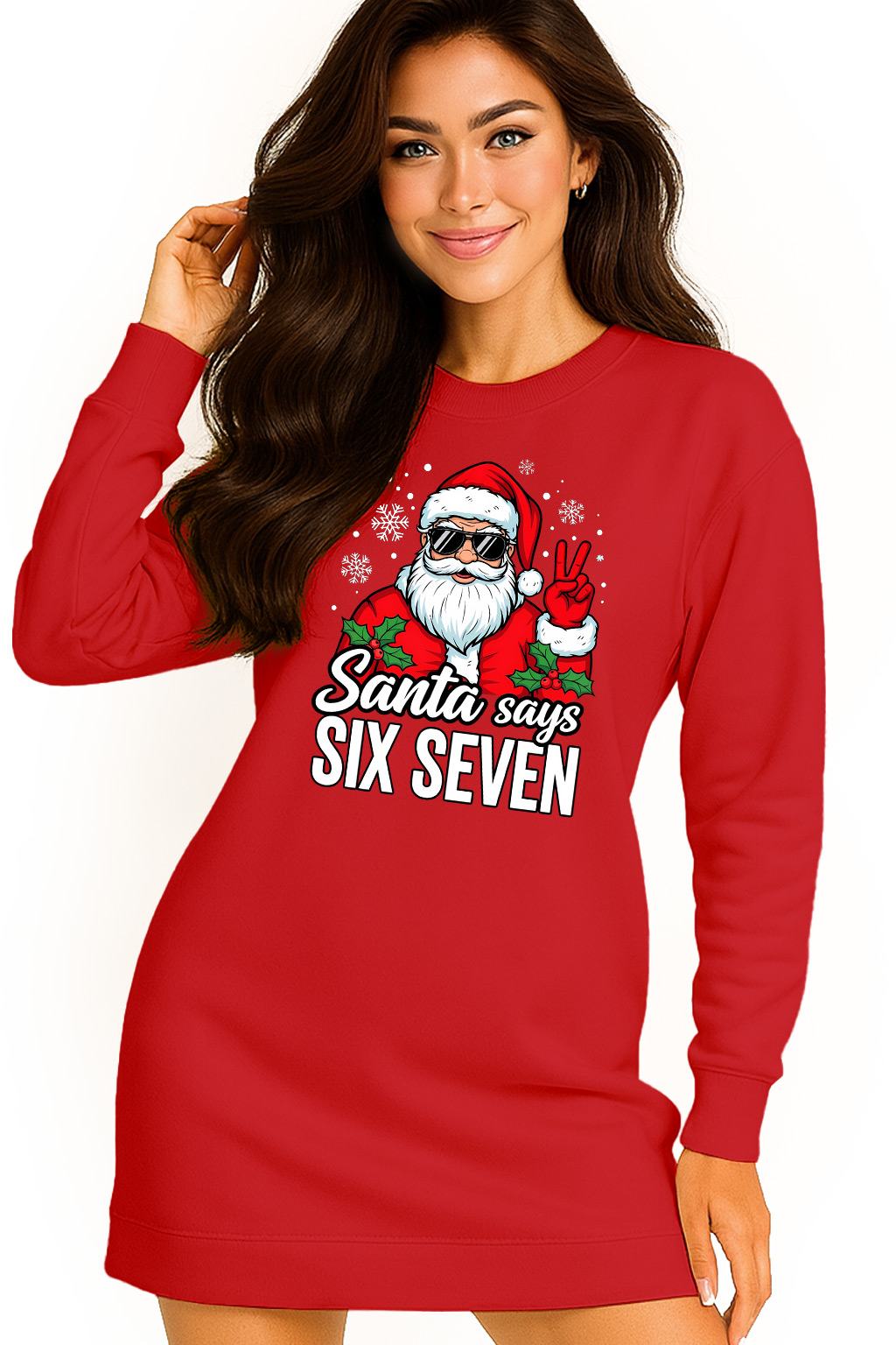Mikina Vánoční Oversize Šaty Six Seven 67 Dárek K Vánocům L