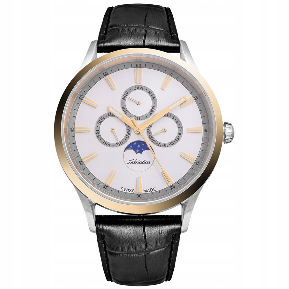 Pánské Hodinky Adriatica A8280.2213QF s černým řemínkem