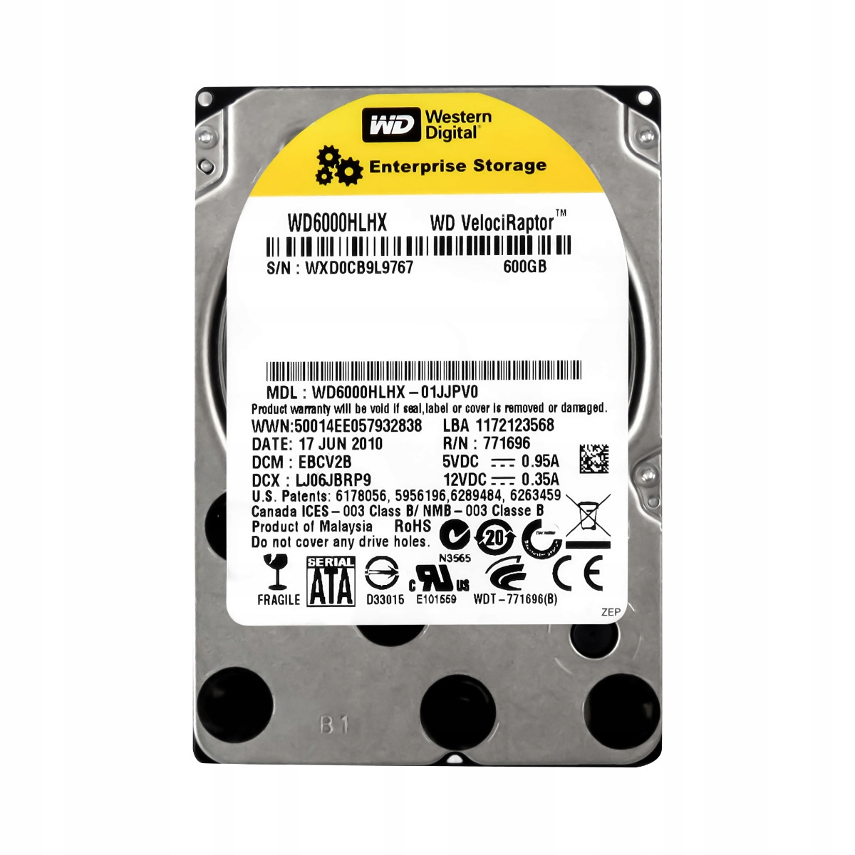 Wd Velociraptor 600GB 10K Sata III 2.5' WD6000HLHX