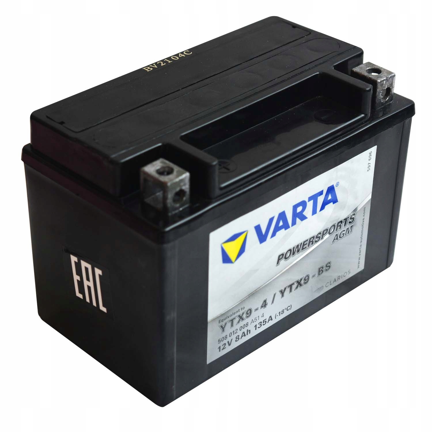 508012008A514 - VARTA YTX9-BS YTX9-4 12V 8AH 135A ЗАПУЩЕНИЙ!!!