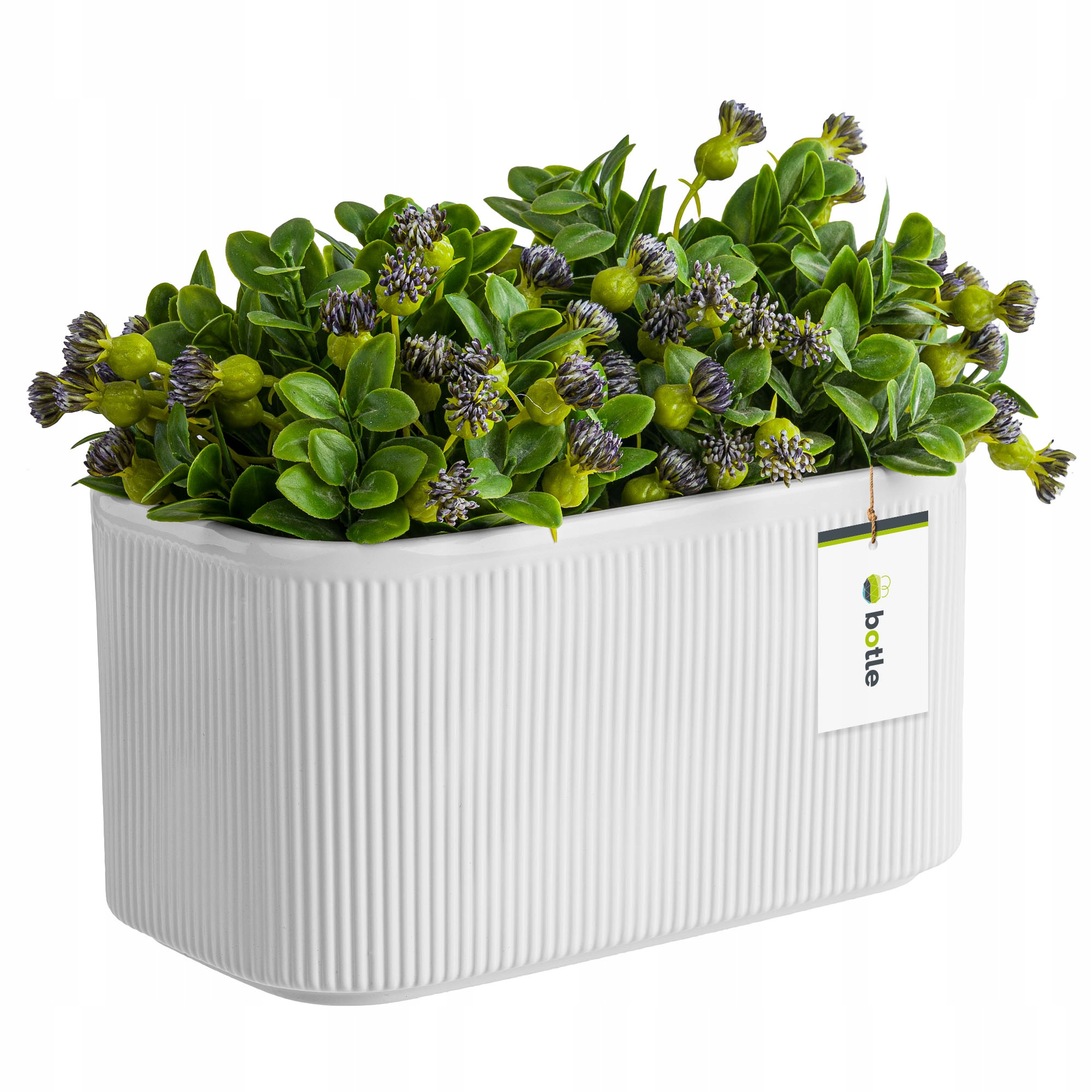 Květináč keramický obal Bílý 25,5 cm V13,5 cm Lesklý Moderní Styl