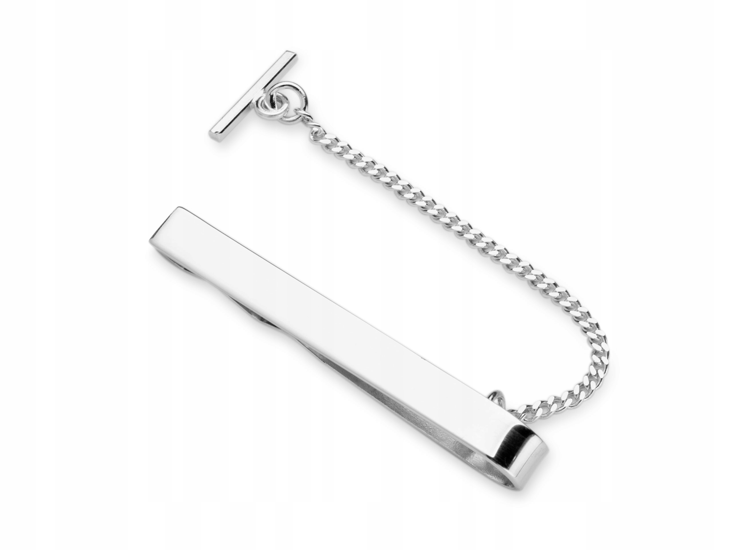 

Spinka srebrna do krawata - gładka-dł. 5cm