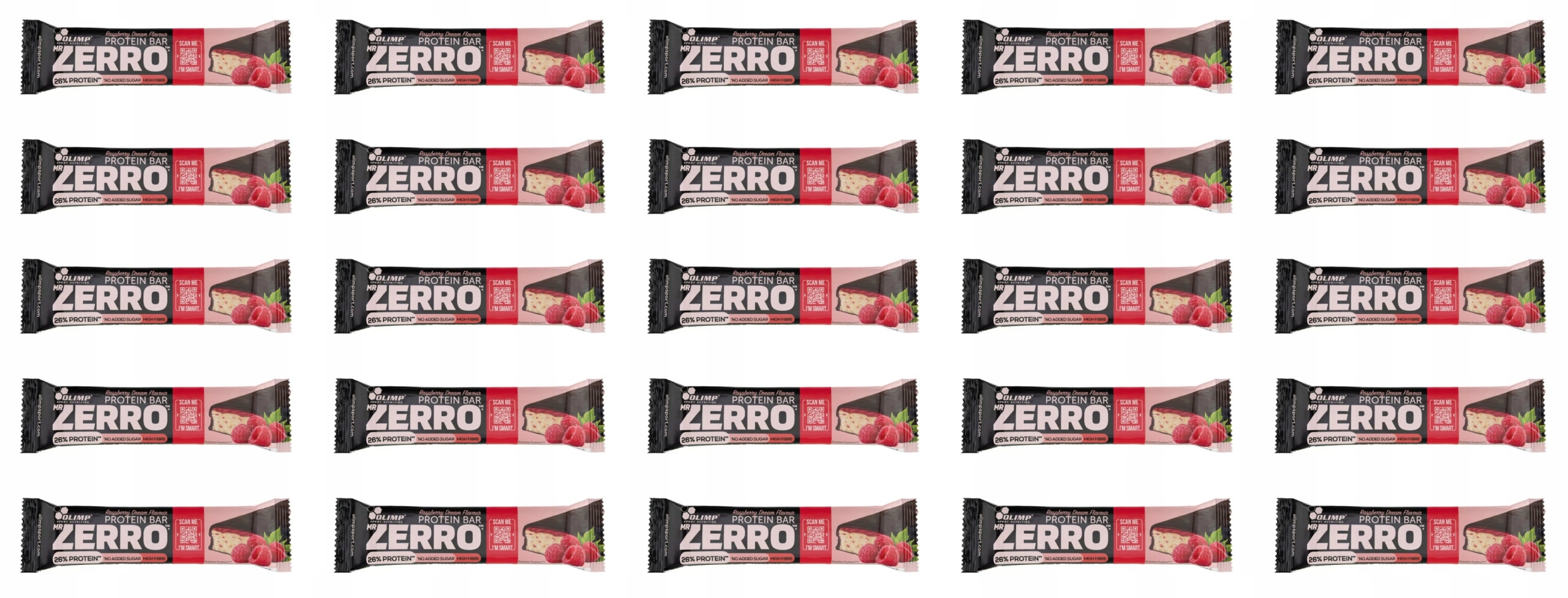 25x 50g Olimp Sport Nutrition Mr Zerro Protein Bar raspberry Karton