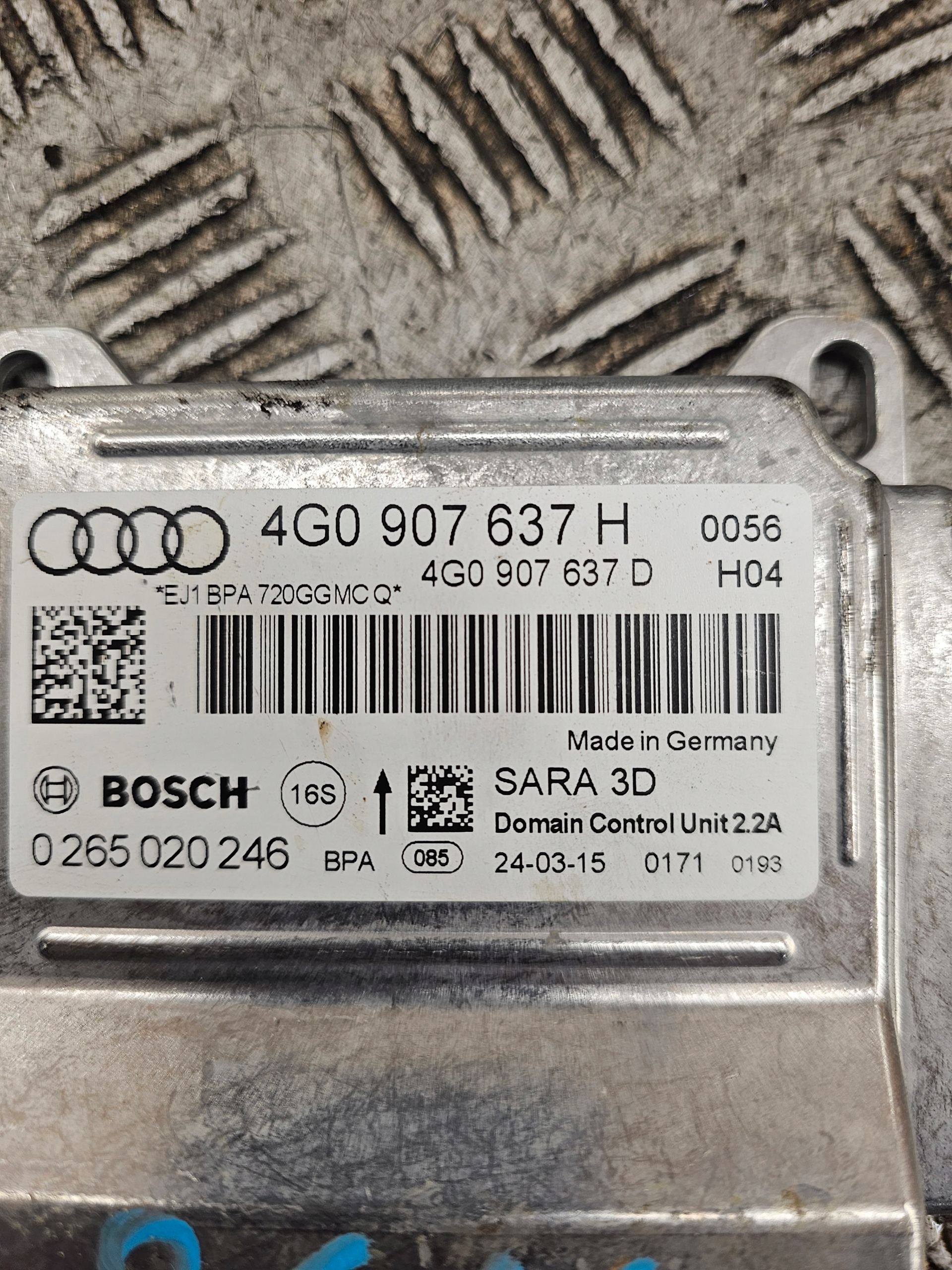 AUDI A6 C7 4G0 module control unit PRZYSPIESZENIA 4G0907637H
