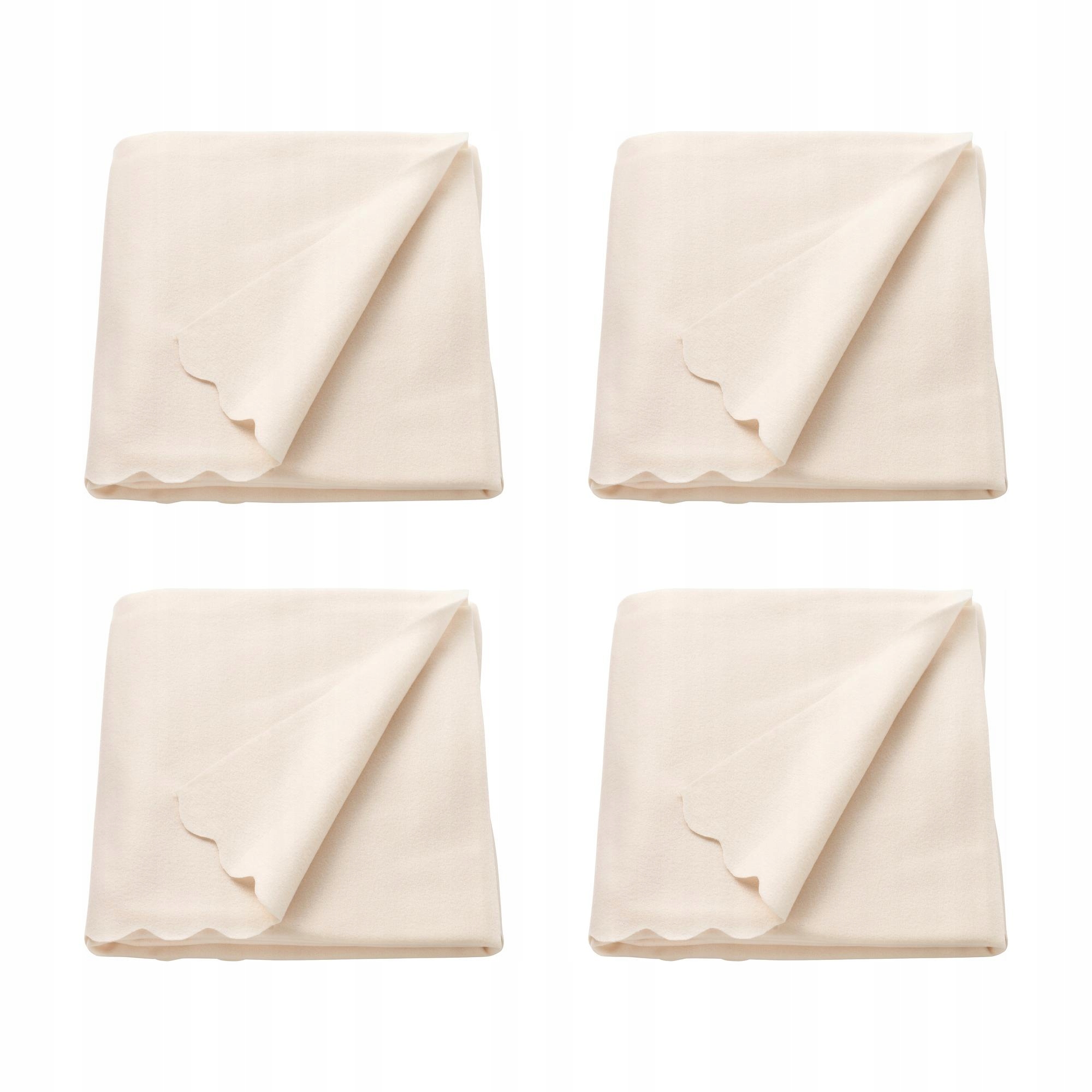 4 ks Krémový pléd 120 x 160 cm měkký Thorgun