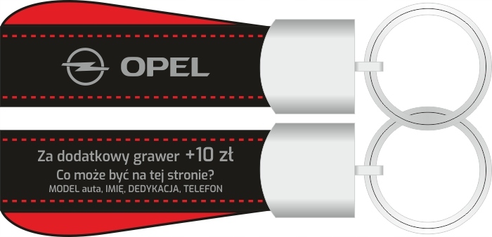 

Brelok skórzany Opel (czarno-czerwony)