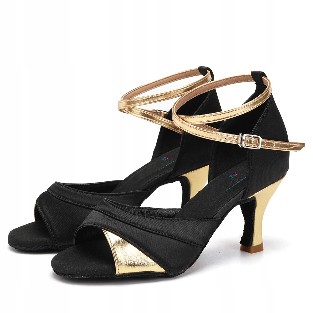 Taneční Společenské Taneční Boty 7 cm Zlaté