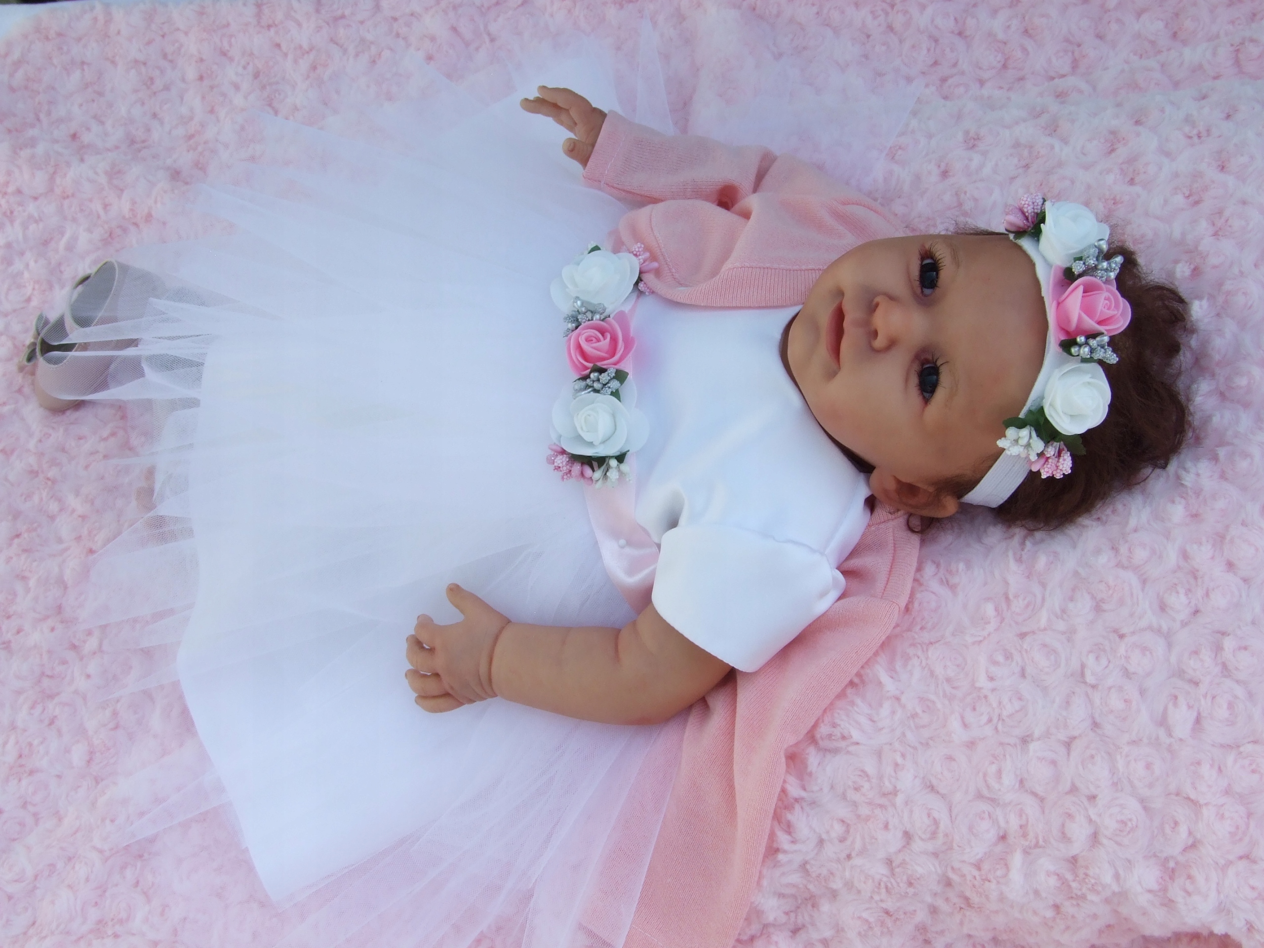 Modna Sukieneczka do chrztu *HIT LATA* 80r Waga produktu z opakowaniem jednostkowym 0.5 kg