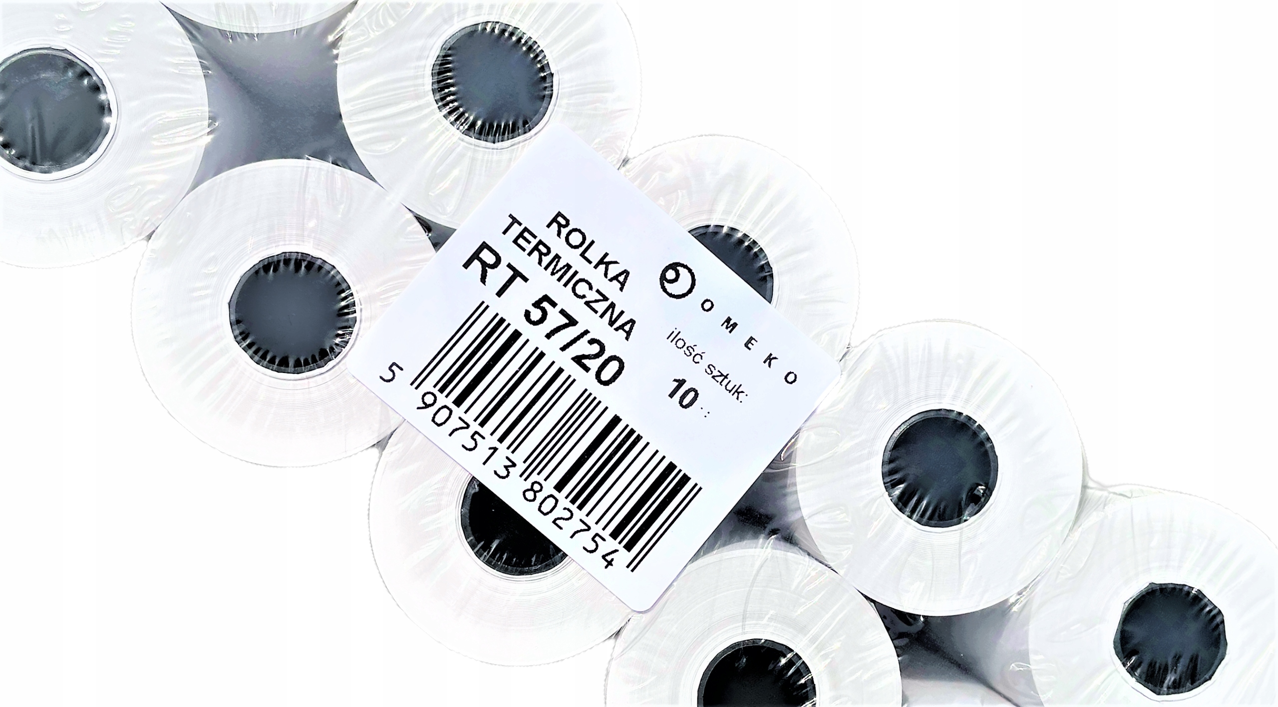 ROLKI TERMICZNE 57 X 20 480 SZT. DO KASY FISKALNEJ Marka Omeko