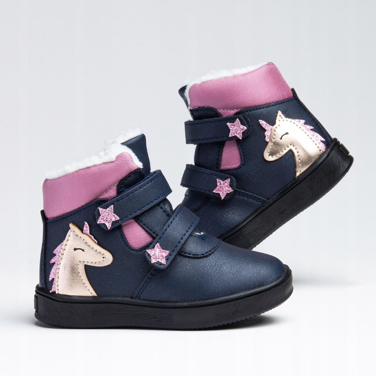 Trzewiki botki dziewczęce OCIEPLANE na RZEPY lekkie brokat Wojtyłko 20 Bohater / Bajka brak