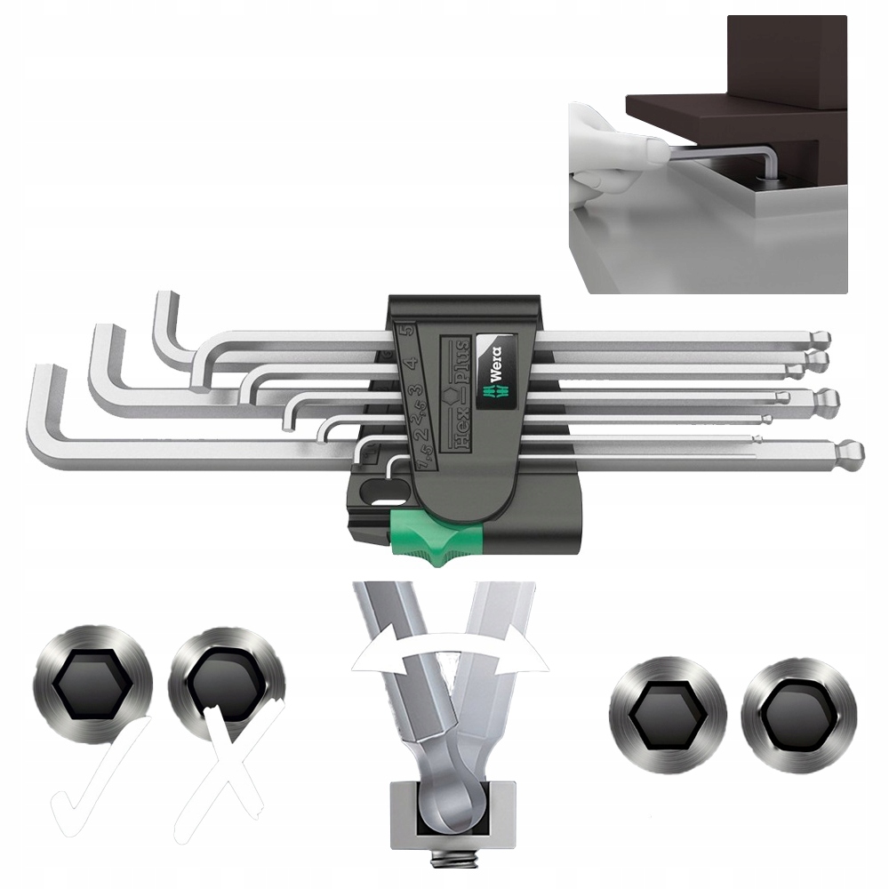 Wera 073594 Sada Třmenových Imbusových Klíčů