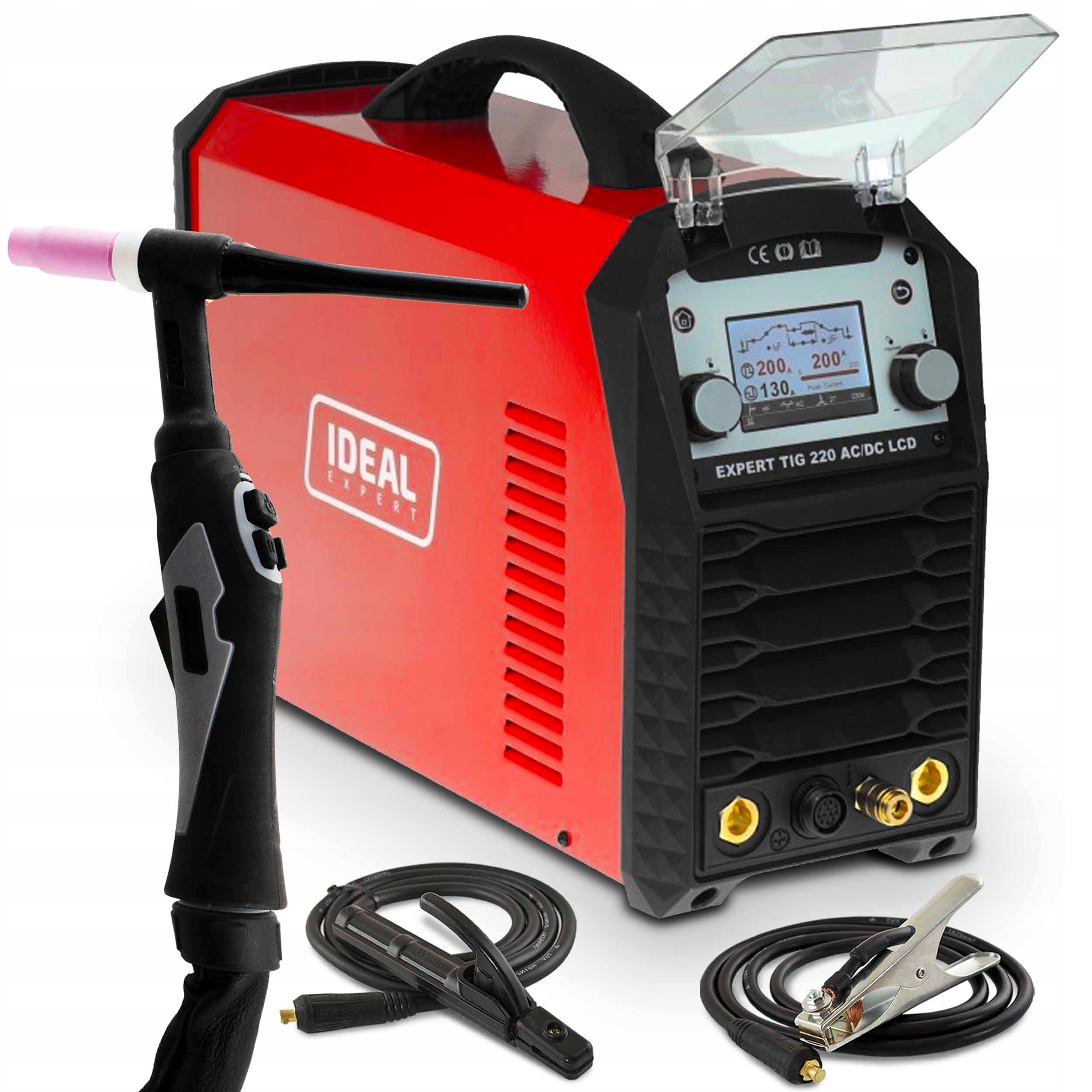 Spawarka Ideal Expert Tig 220 Ac/dc Pulse LCD Zestaw Tig