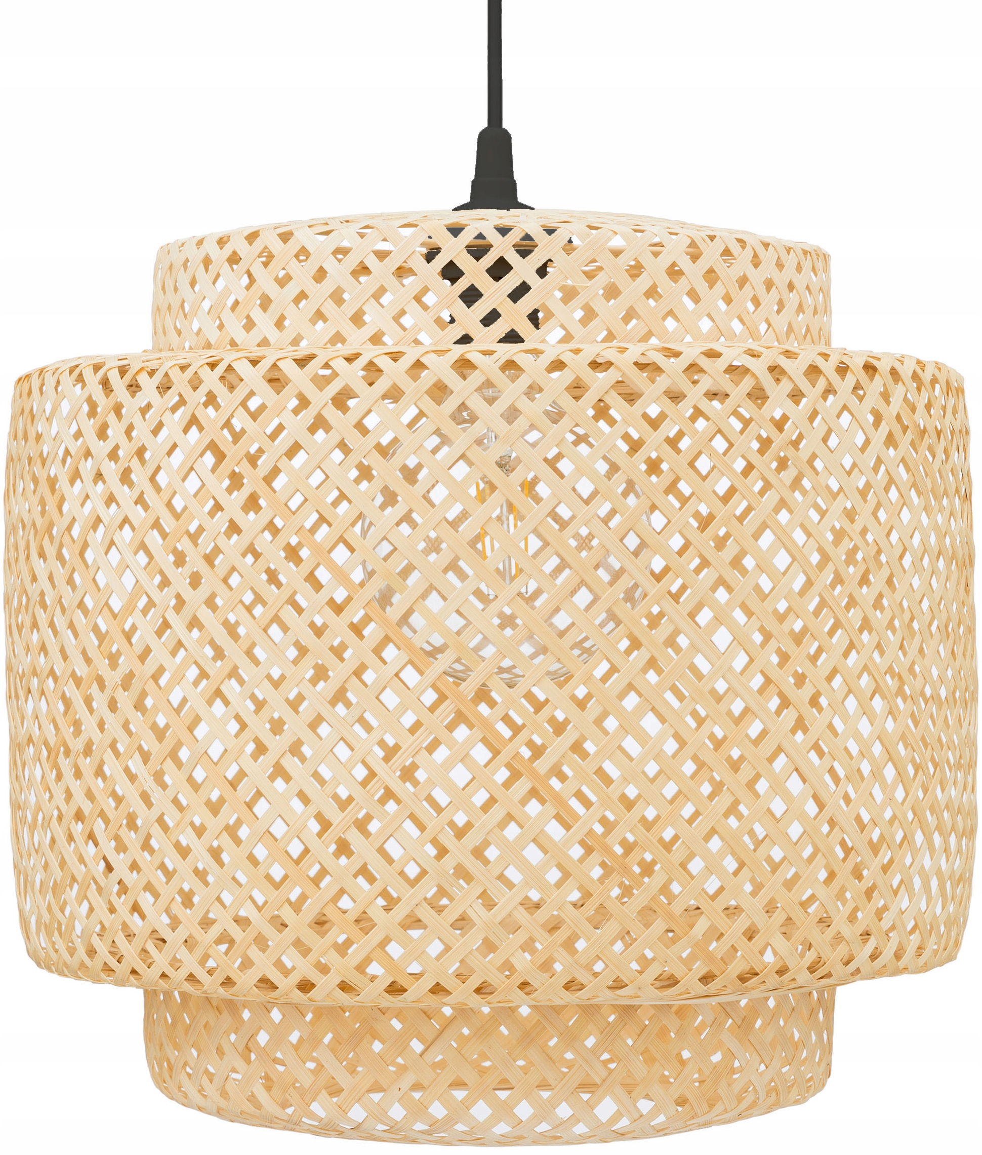 Lampa wisząca BOHO bambusowa czarna 50cm TH06