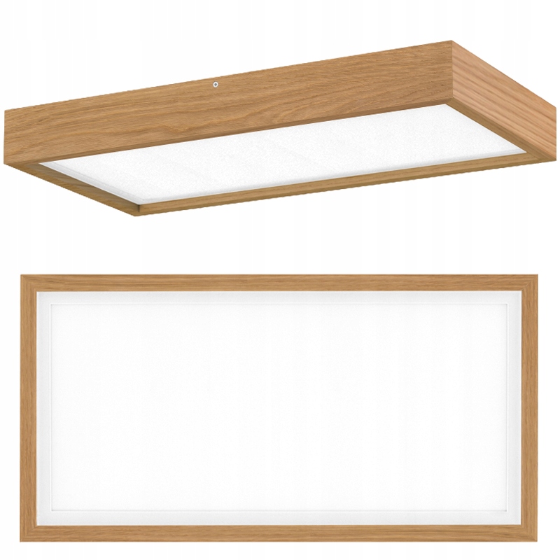 Stropná lampa Dubová Stropné Svietidlo 62x32 cm 18W Drevený nástenný panel Loft