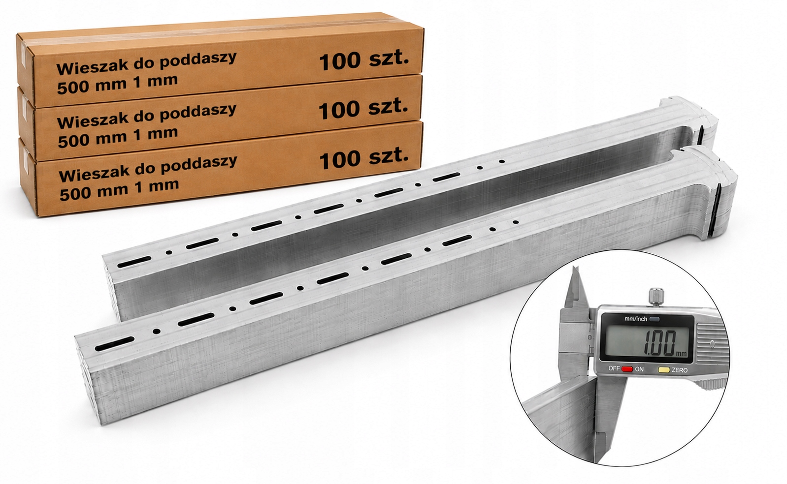 Wieszak kotwowy grzybkowy 500 mm 1 mm do poddaszy Delkar 100 szt.