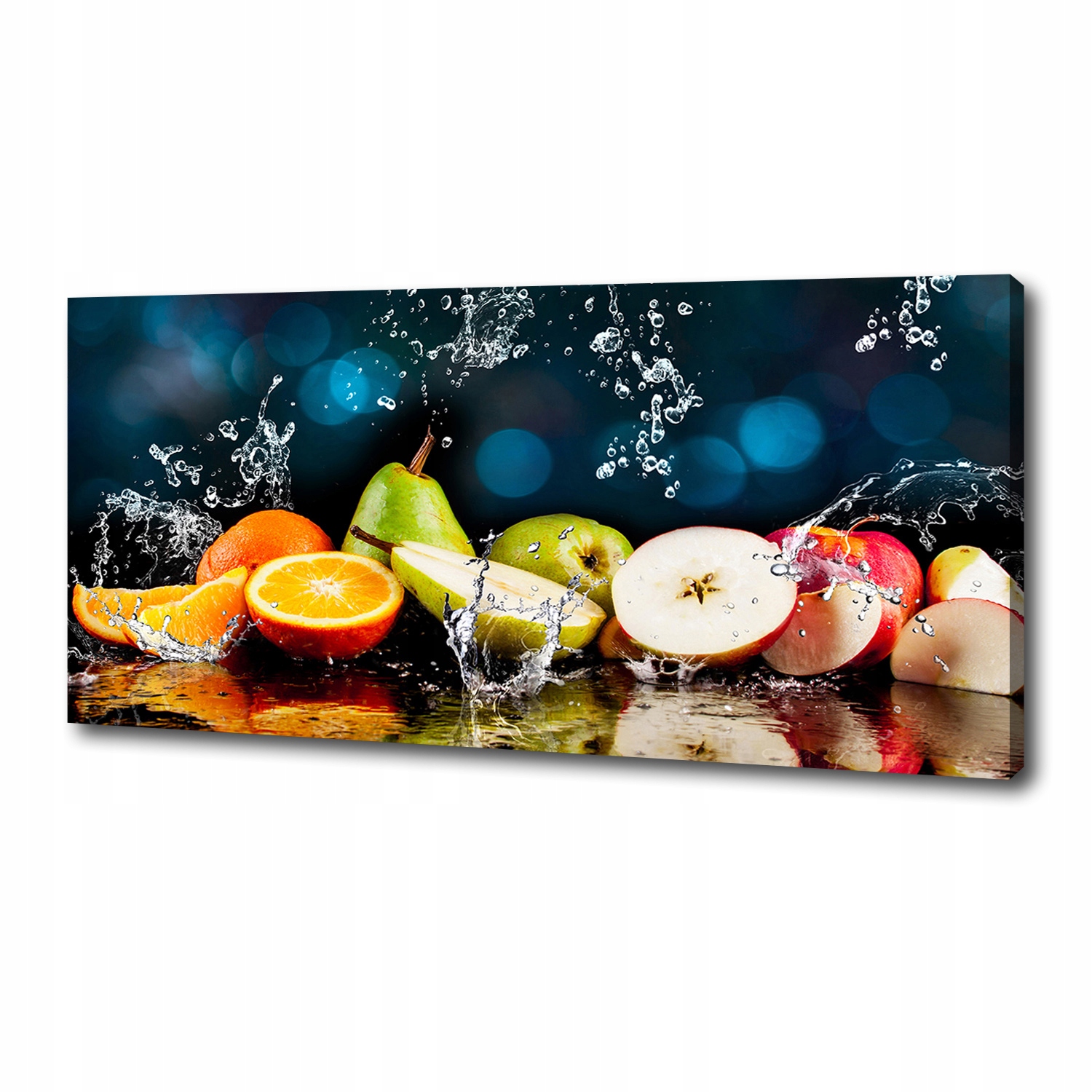 

Foto obraz duży na płótnie Owoce i woda 125x50 cm